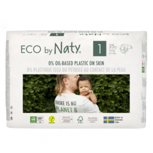 Naty Ekoplenky pro novorozence 1 (2 - 5 kg) (25 ks) - z 55-60 % rozložitelné Naty