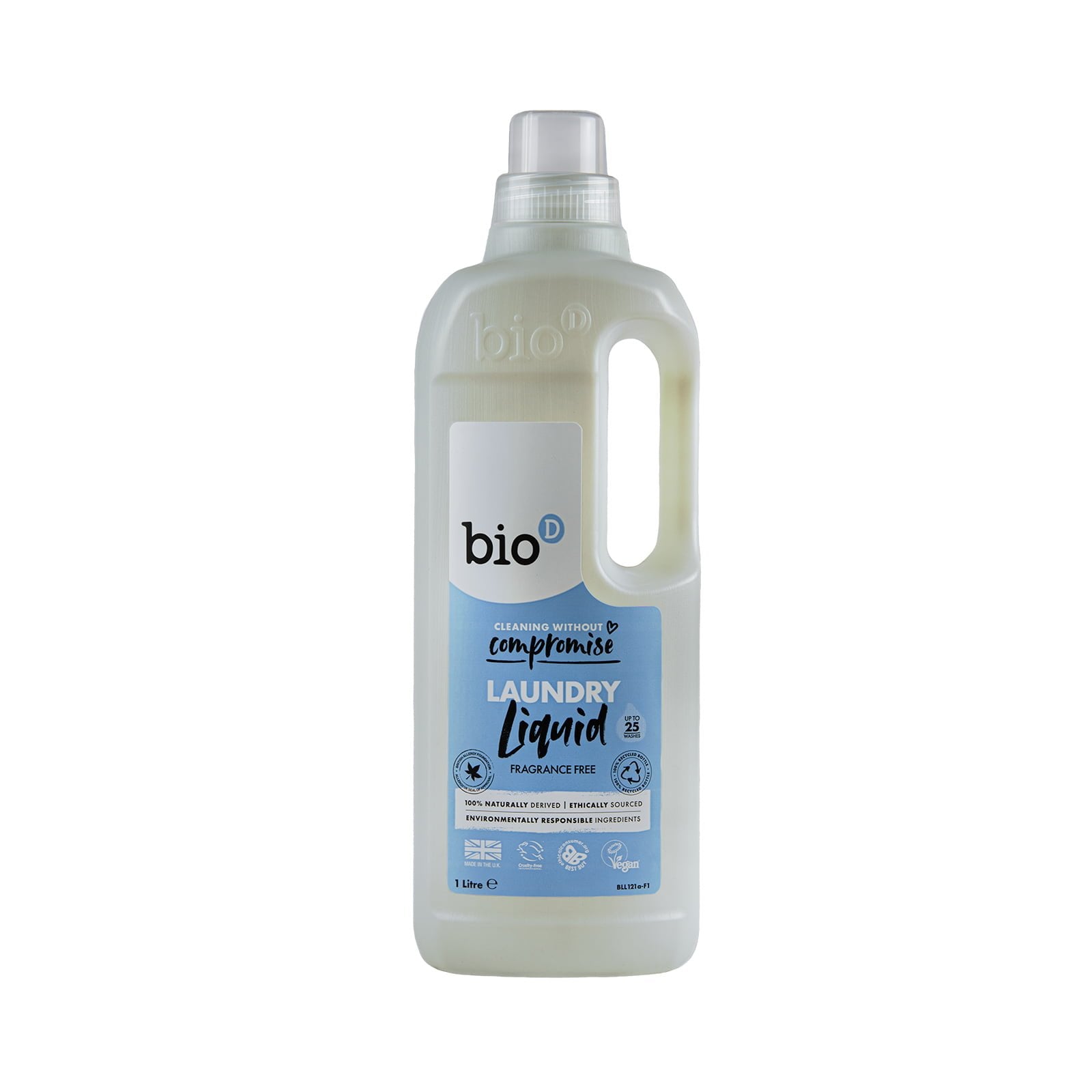 Bio-D Tekutý prací gel bez vůně 1 l - vhodný i pro velmi jemné materiály Bio-D