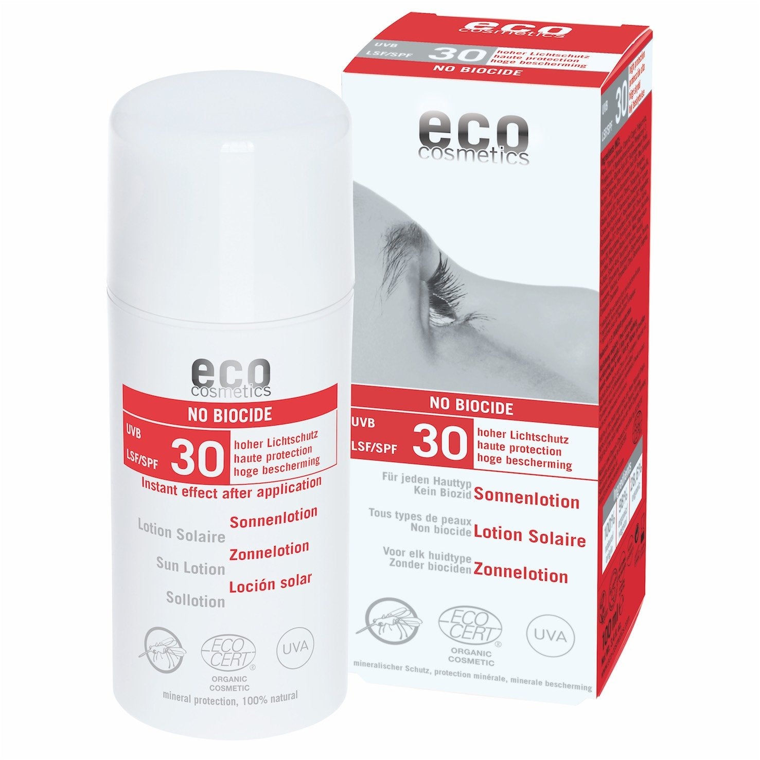 Eco Cosmetics Ochranný opalovací krém SPF 30 BIO (100 ml) - nevoní bodavému hmyzu Eco Cosmetics