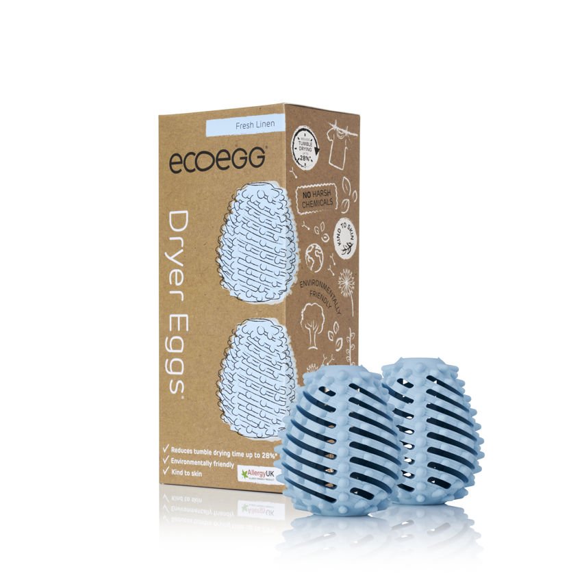 Ecoegg Vajíčka na sušení prádla - svěží bavlna (2 ks + 4 náplně) - ušetří až 28 % energie a času Ecoegg