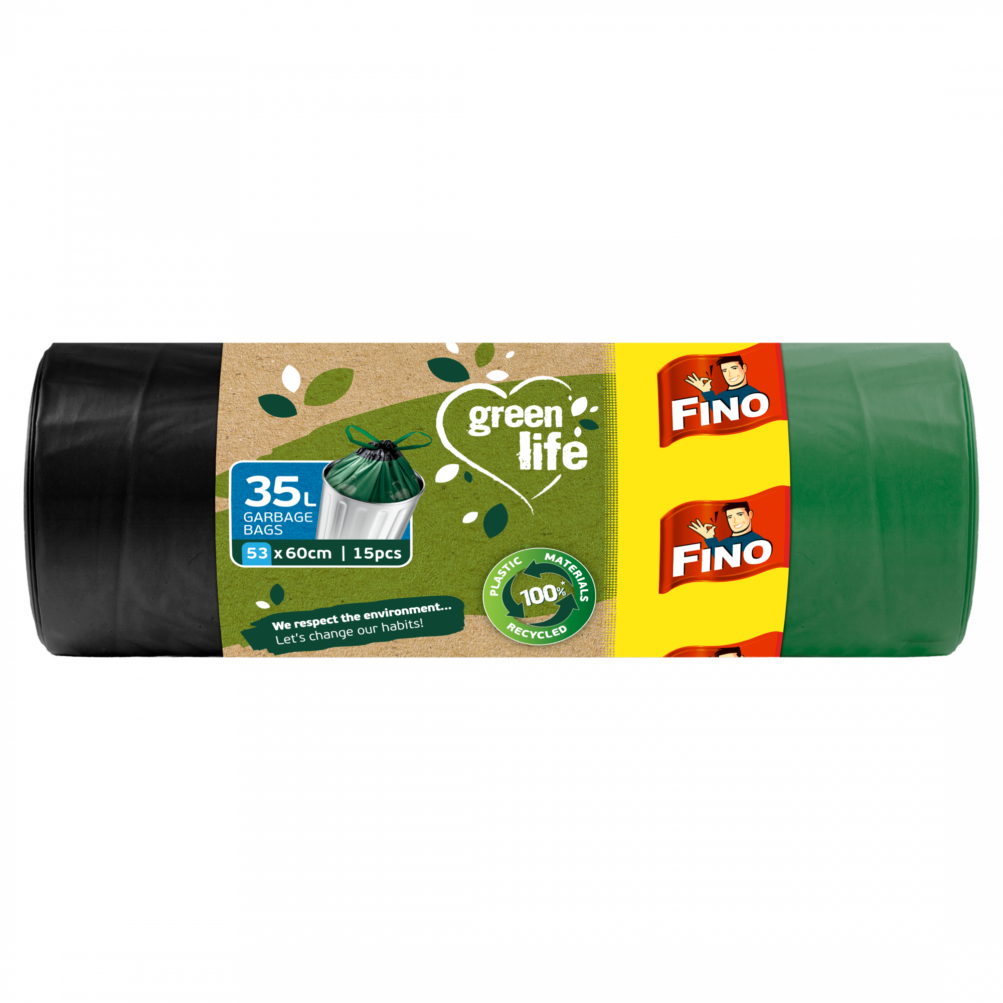 FINO Pytle na odpadky zatahovací Green Life - 35 l (15 ks) FINO
