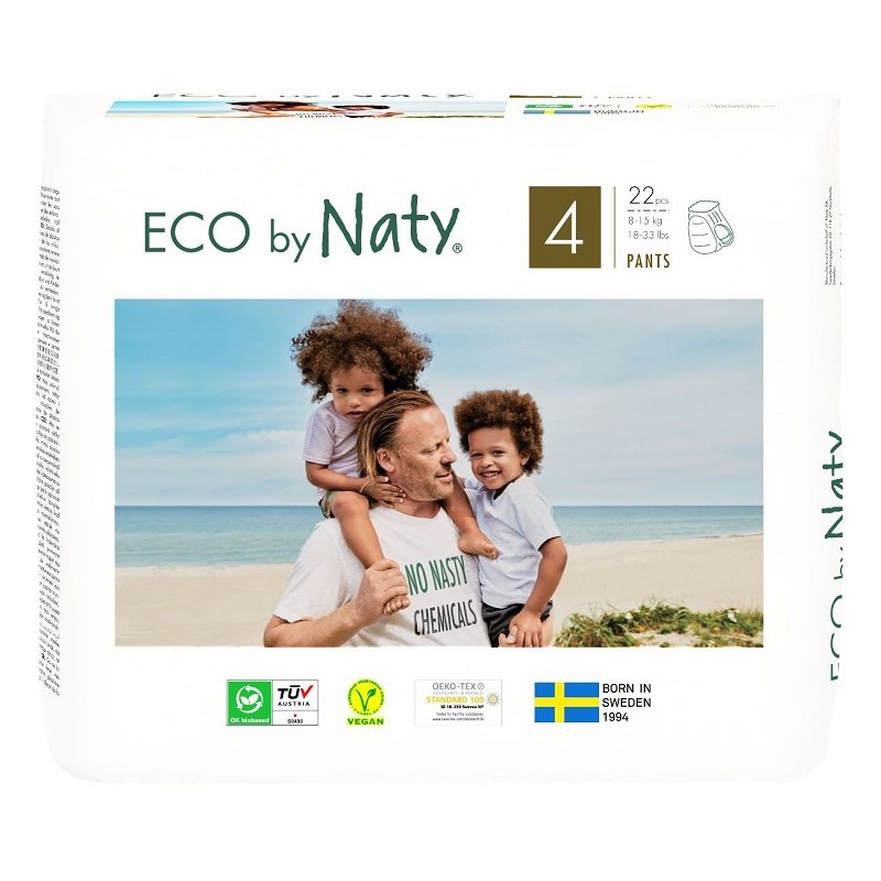 Naty Natahovací plenkové kalhotky Maxi 4 (8-15 kg) (22 ks) Naty