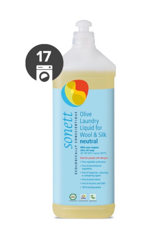 Sonett Olivový prací gel na vlnu a hedvábí Sensitive (1 l) - i pro nejcitlivější a alergickou pokožku Sonett