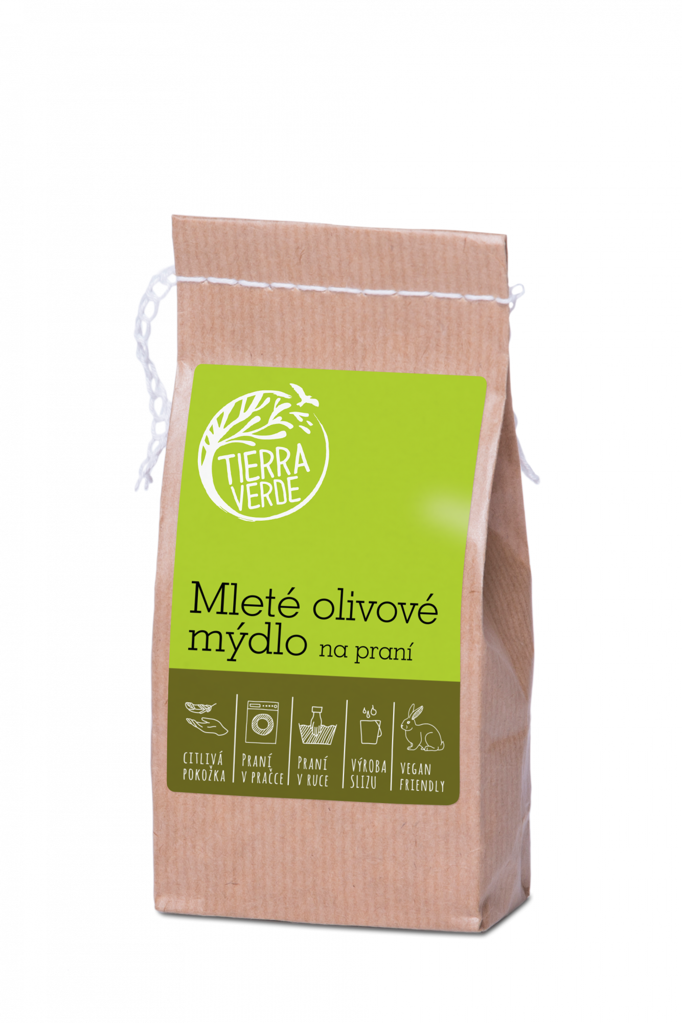 Tierra Verde Mleté olivové mýdlo na praní 200 g - i pro nejjemnější prádlo Tierra Verde