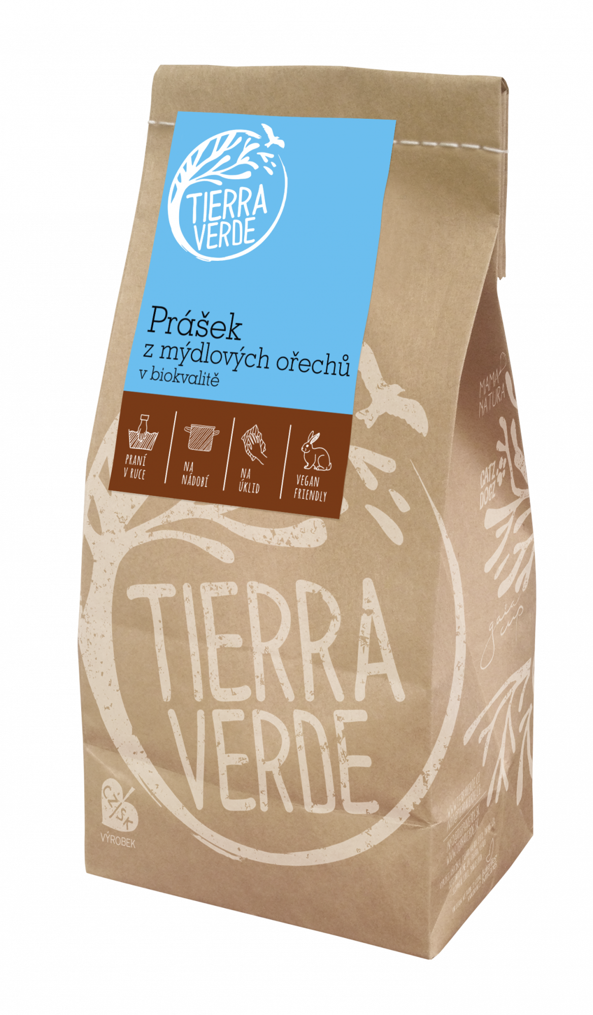 Tierra Verde Prášek z mýdlových ořechů BIO Sáček 500 g Tierra Verde