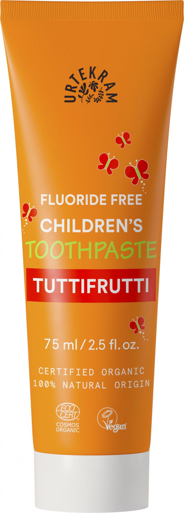 Urtekram Dětská zubní pasta tutti frutti BIO (75 ml) - bez fluoru Urtekram