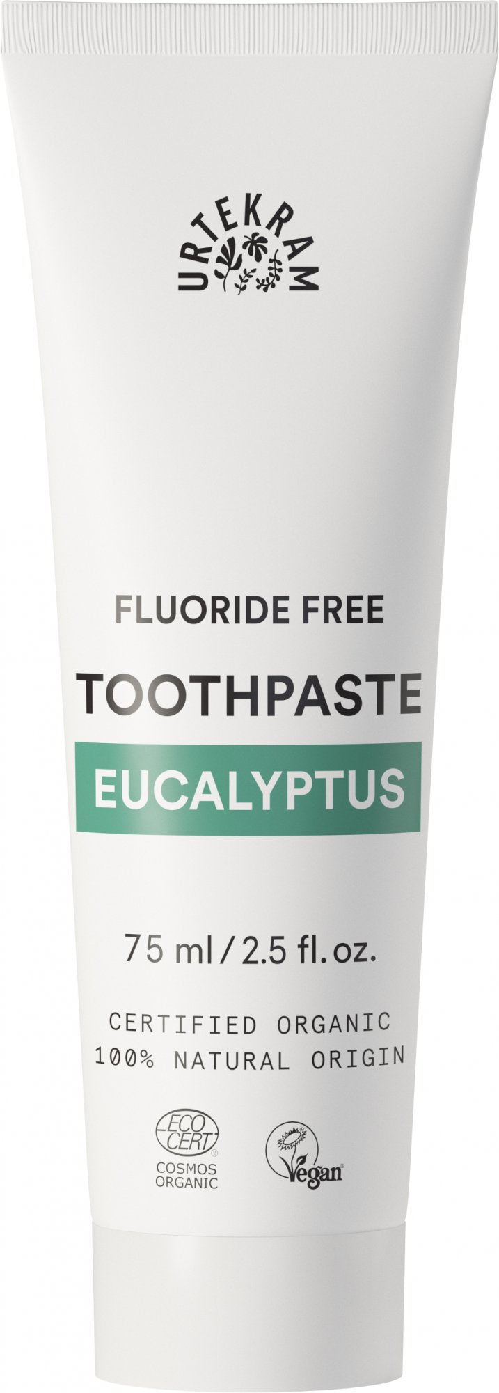 Urtekram Zubní pasta s eukalyptem BIO (75 ml) - bez fluoru Urtekram