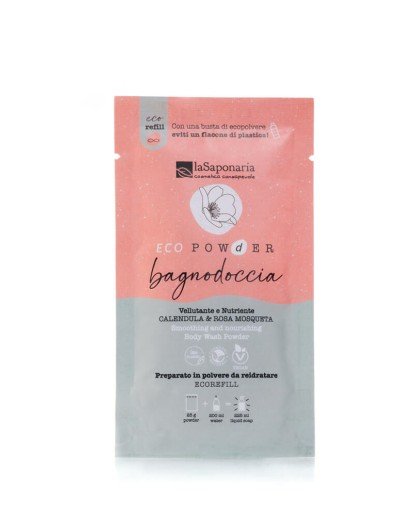 laSaponaria Jemný vyživující sprchový gel v prášku - měsíček a růže šípková (25 g) laSaponaria