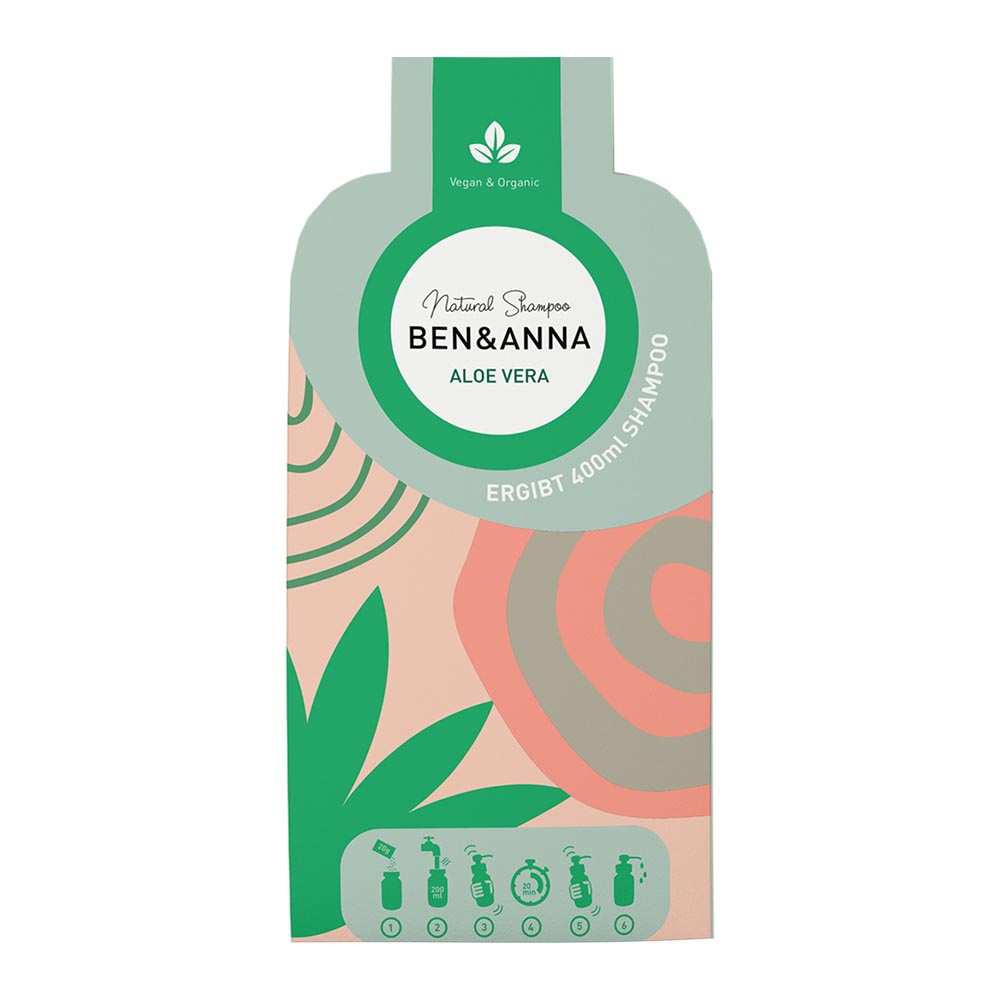 Ben & Anna Šampon v prášku (2×20 g) - Aloe vera - pro citlivou pokožku hlavy Ben & Anna