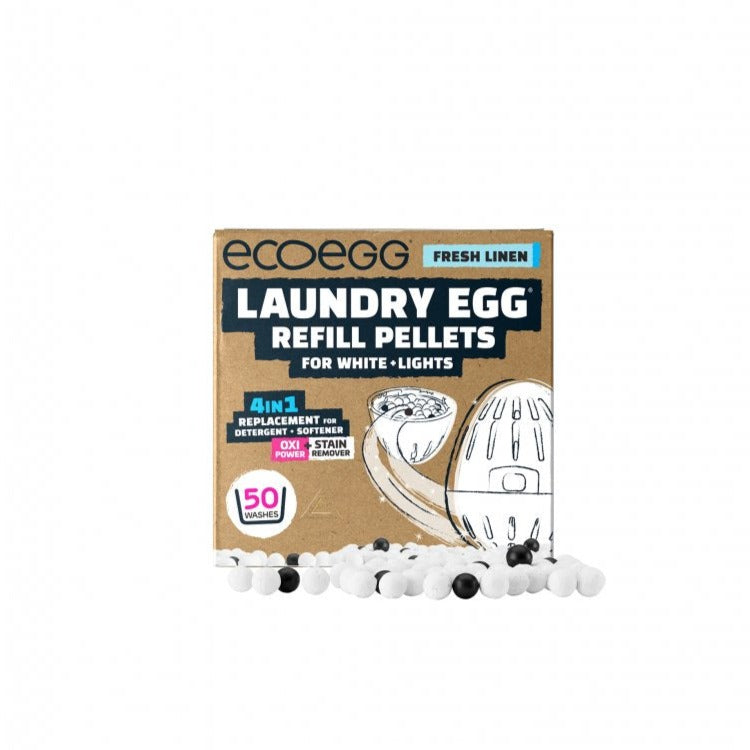 Ecoegg Náplň do pracího vajíčka na bílé prádlo s vůní svěží bavlny - na 50 pracích cyklů - vhodné pro alergiky i ekzematiky Ecoegg
