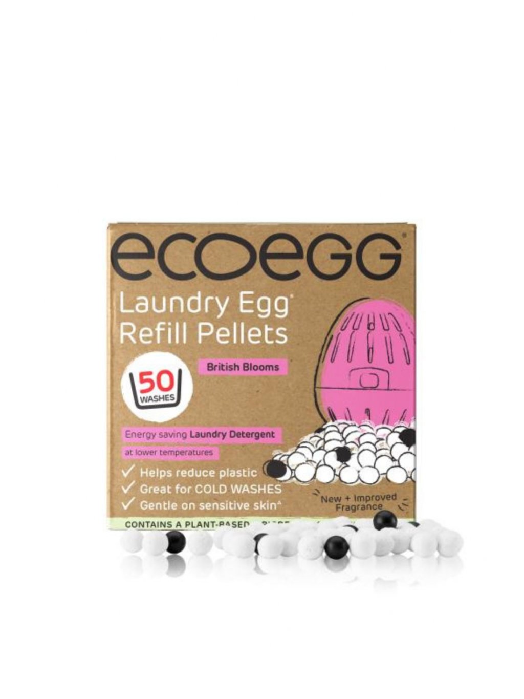 Ecoegg Náplň do pracího vajíčka s vůní britských květů - na 50 pracích cyklů - vhodné pro alergiky i ekzematiky Ecoegg