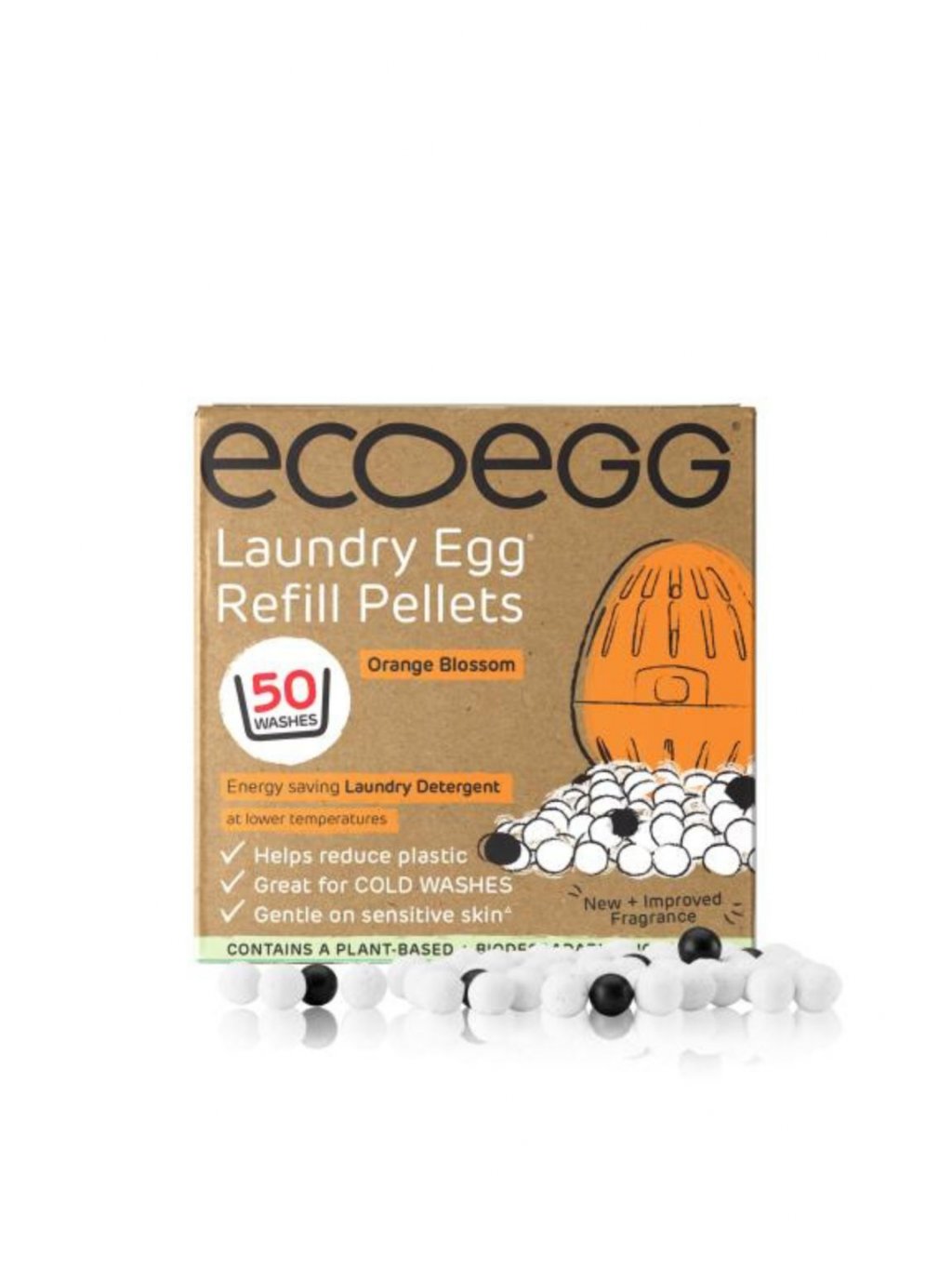 Ecoegg Náplň do pracího vajíčka s vůní pomerančových květů - na 50 pracích cyklů - vhodné pro alergiky i ekzematiky Ecoegg