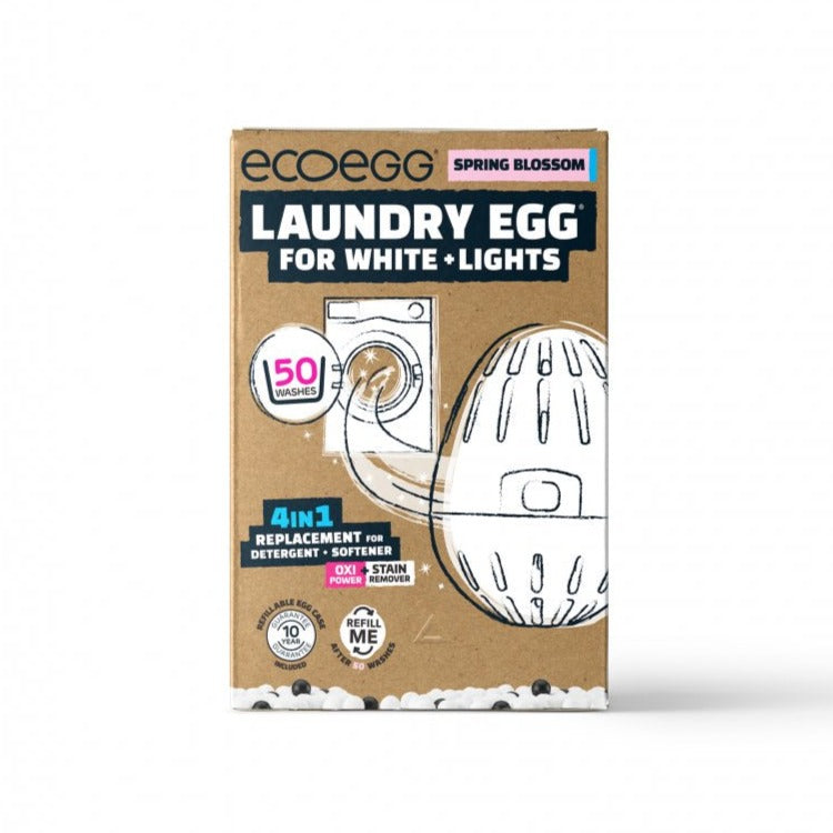 Ecoegg Prací vajíčko na bílé prádlo s vůní jarních květů - na 50 pracích cyklů - vhodné pro alergiky i ekzematiky Ecoegg