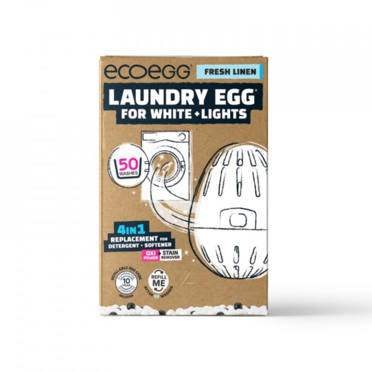 Ecoegg Prací vajíčko na bílé prádlo s vůní svěží bavlny - na 50 pracích cyklů - vhodné pro alergiky i ekzematiky Ecoegg