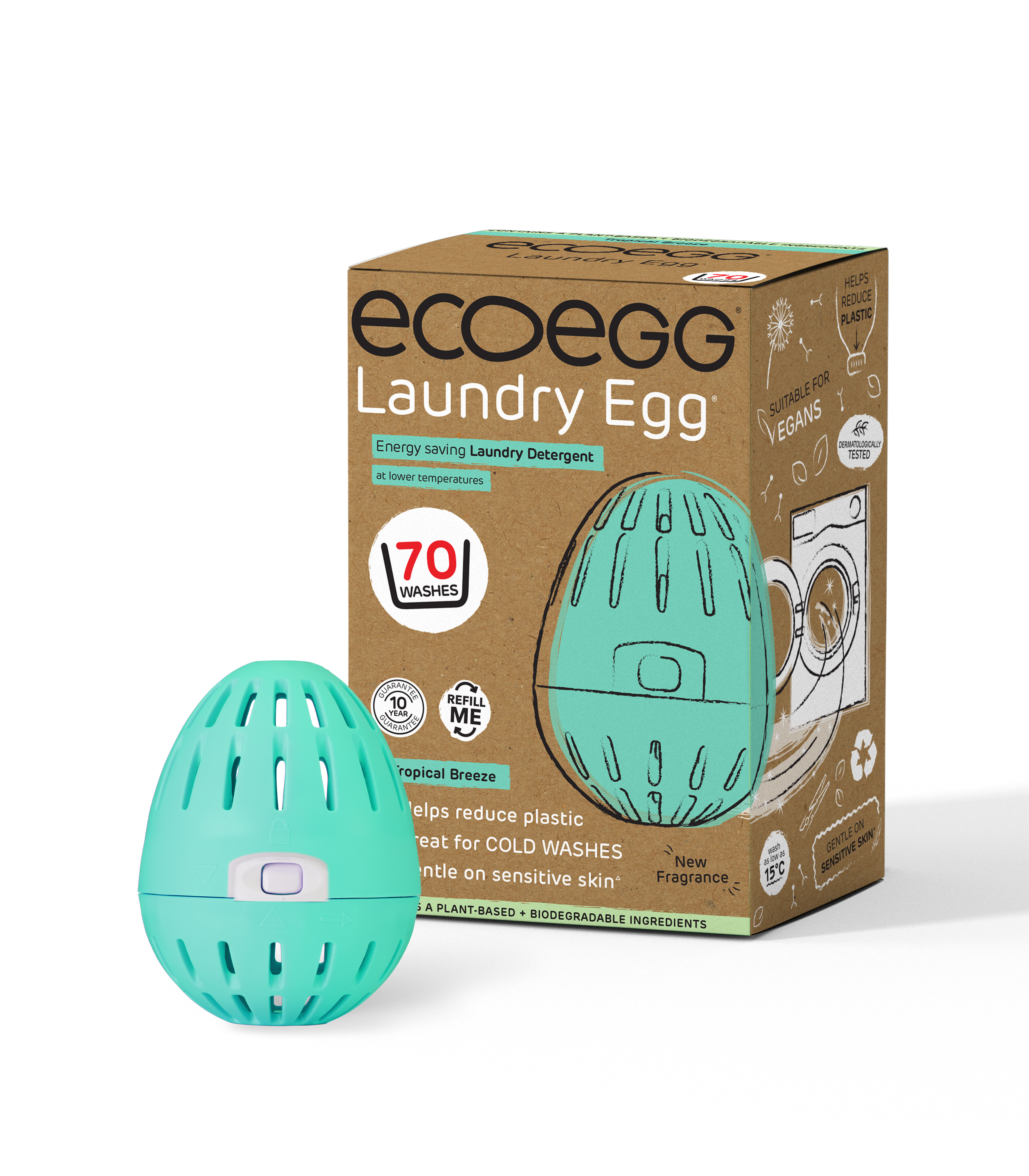 Ecoegg Prací vajíčko s vůní tropického vánku - na 70 pracích cyklů - vhodné pro alergiky i ekzematiky Ecoegg