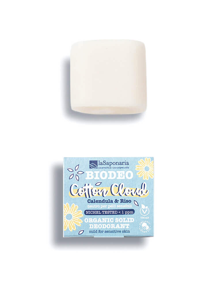 laSaponaria Tuhý deodorant Cotton Cloud BIO (40 g) - bez parfemace a jedlé sody laSaponaria