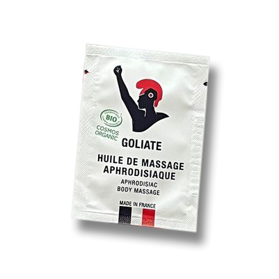Goliate Afrodiziakální masážní olej BIO 2 ml – vzorek - pro lechtivé okamžiky Goliate