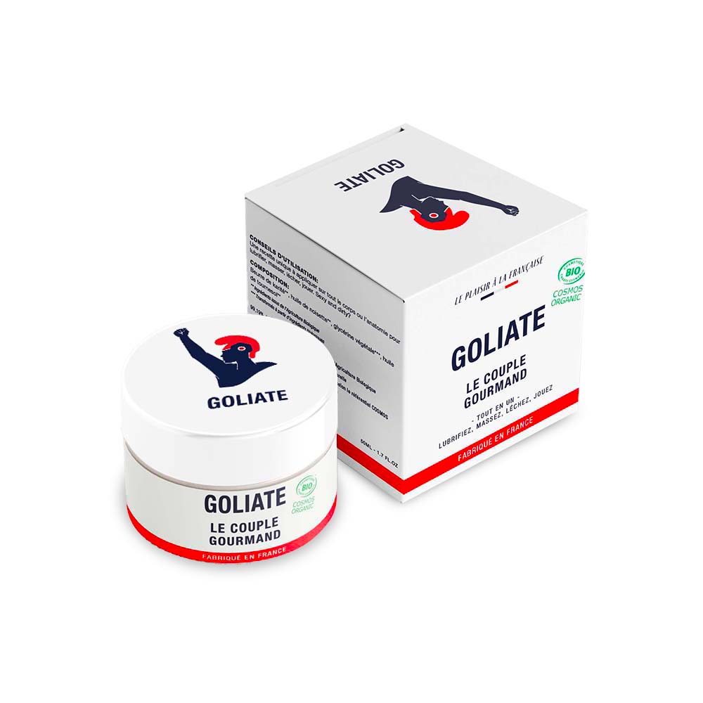Goliate Jedlý masážní a lubrikační olej 2v1 The Gourmet Couple BIO (50 ml) - s oříškovou vůní a chutí Goliate