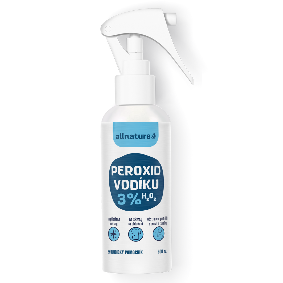 Allnature Peroxid vodíku 3% 500 ml - účinné proti skvrnám a bakteriím Allnature