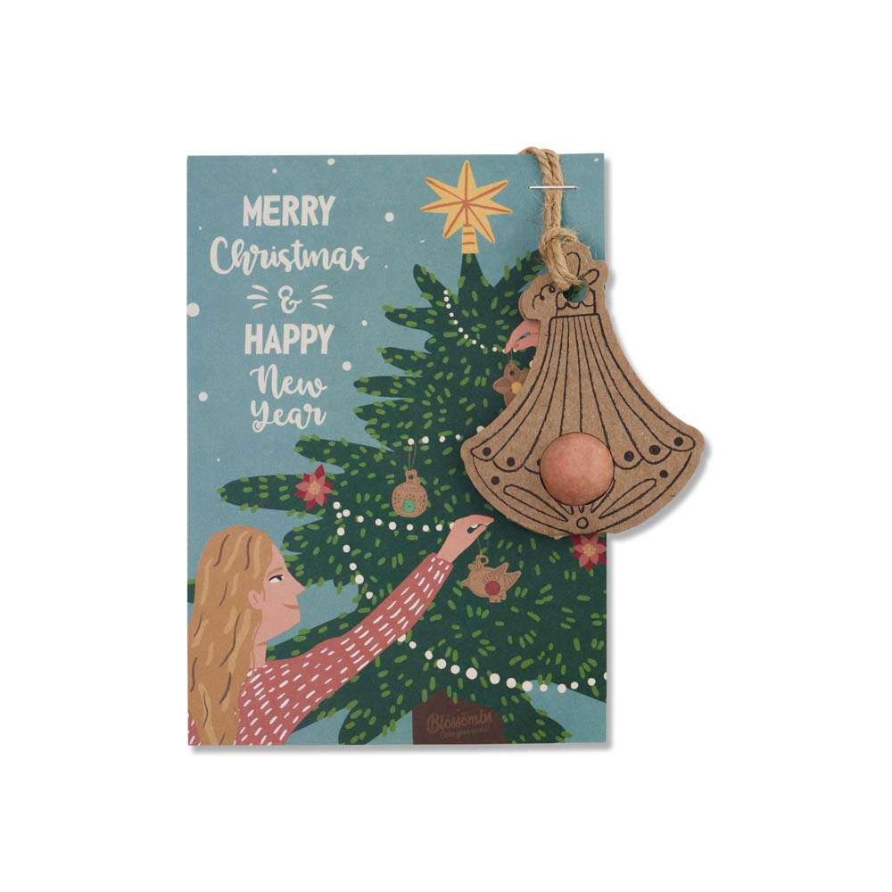 Blossombs Semínková bomba - Vánoční ozdoba - Stromeček (1 ks) - krásná vánoční drobnůstka Blossombs