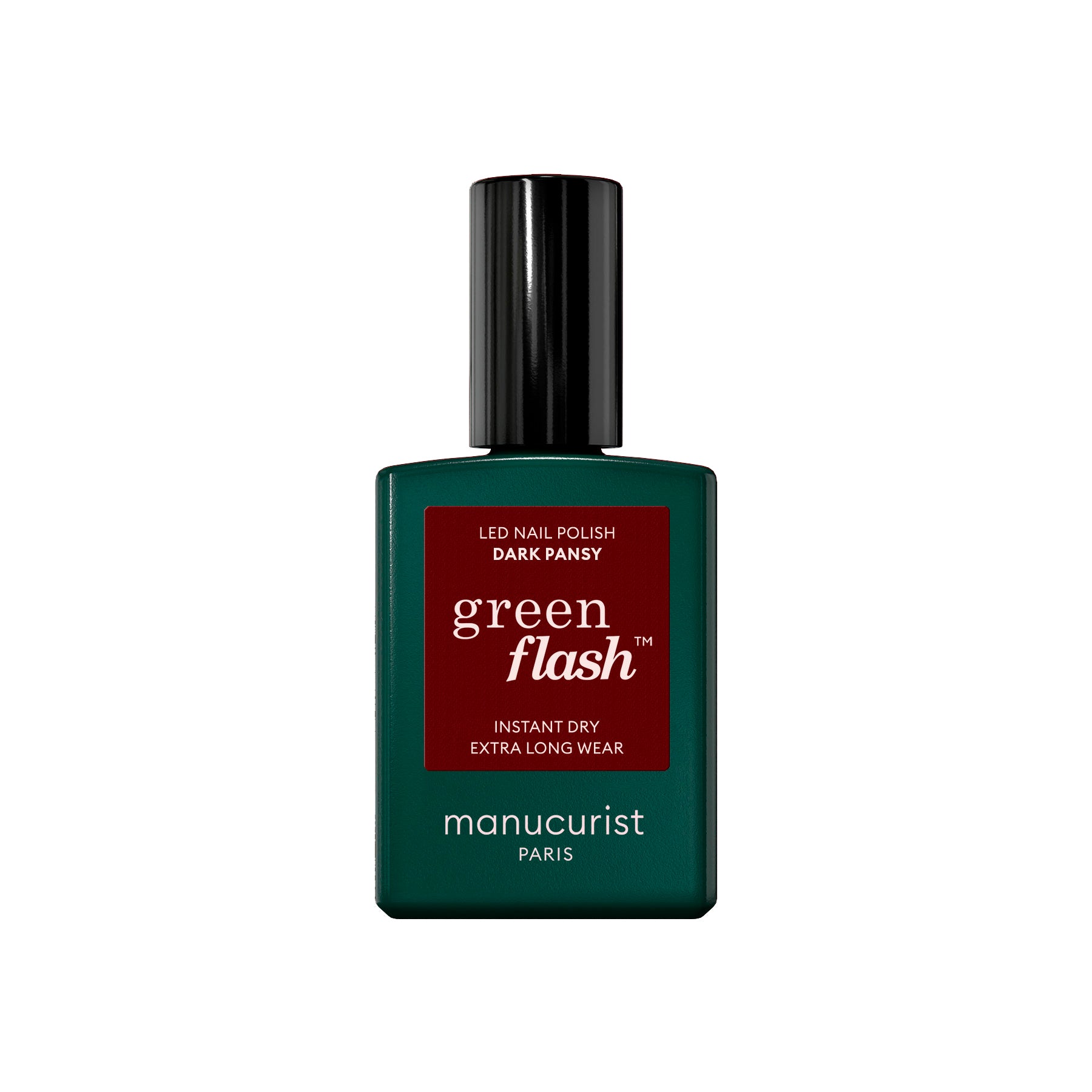 Manucurist Green Flash LED gel lak na nehty - Dark Pansy (15 ml) - temně rudá barva Manucurist