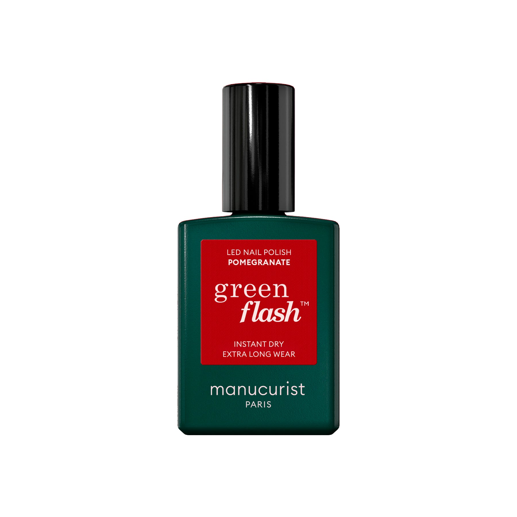 Manucurist Green Flash LED gel lak na nehty - Pomegranate (15 ml) - červená barva Manucurist