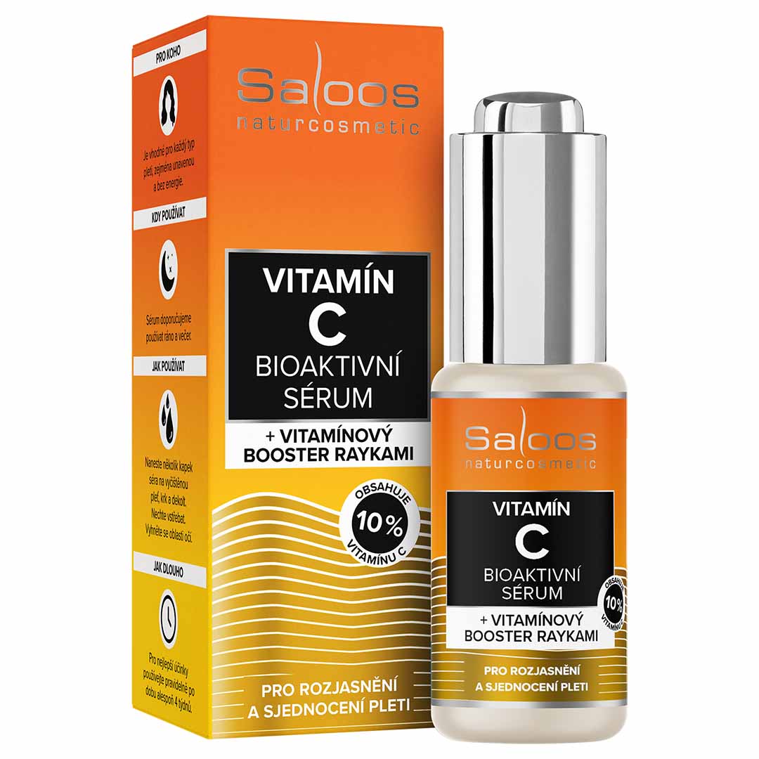 Saloos Bioaktivní pleťové sérum Vitamín C (20 ml) - pro svěží vzhled pleti už po prvním použití Saloos