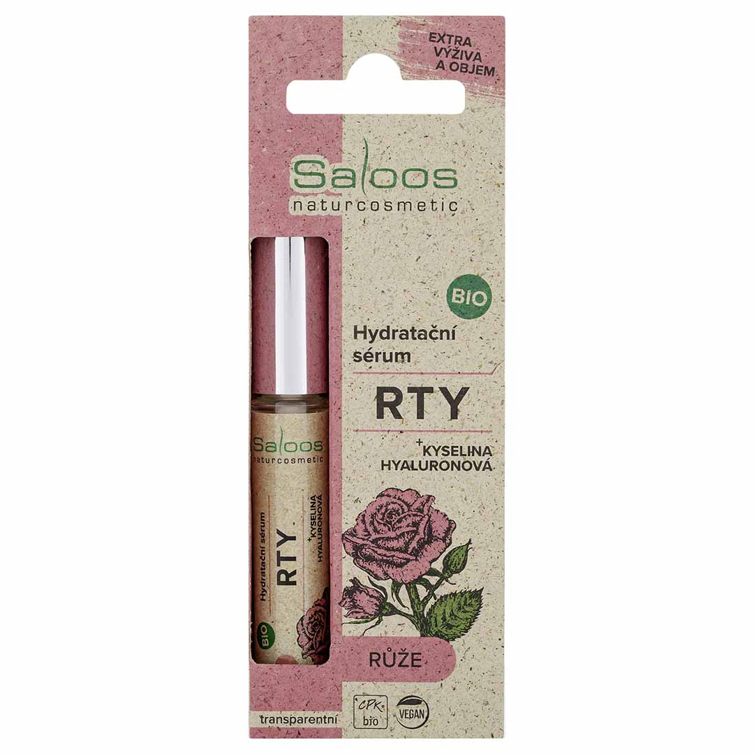 Saloos Hydratační sérum na rty BIO – Růže (7 ml) - zanechává rty plnější a hebké Saloos