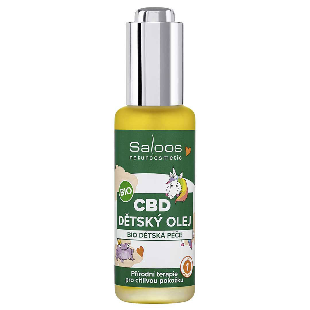Saloos Zklidňující CBD dětský olej BIO (50 ml) - s cbd a měsíčkem pro citlivou kůži Saloos